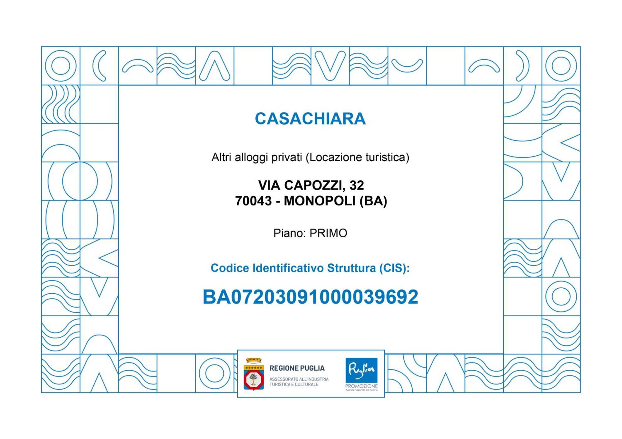 Casachiara Holidays * Monopoli